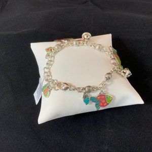NWT Brighton Floral Medley Charm Bracelet J34592